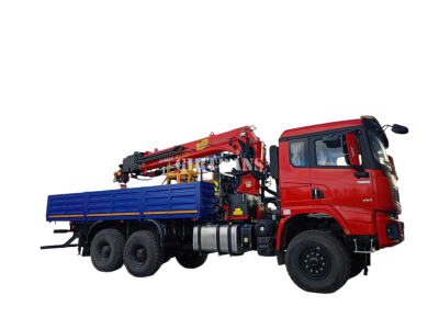 Бортовой автомобиль Shacman 6х6 с КМУ ИТ-200 с буром и сертифицированной люлькой