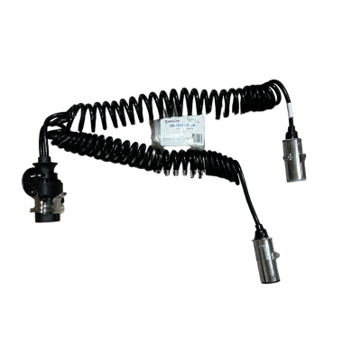 Кабель спиральный 2 провода, центр.15 пол., вых. 7/7 и 7/6 пол., Lmax=4500 STELLOX 88-01618-SX