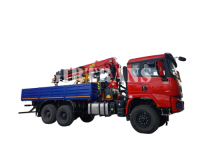 Бортовой автомобиль Shacman 6х6 с КМУ ИТ-200 с буром и сертифицированной люлькой