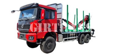 Сортиментовоз Shacman 6х6 односкат с ГМУ VM10-74L на заднем свесе 