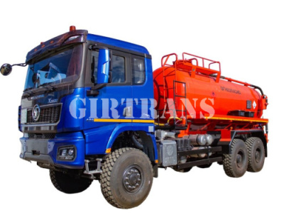 Автоцистерна вакуумная нефтепромысловая АКН-12 на шасси SHACMAN 6х6 односкат