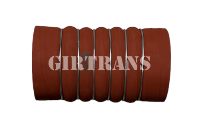 Патрубок интеркулера силикон, красный D=115мм,L=210 6 колец на 5490 S-EM 8833