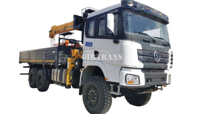 Бортовой автомобиль Shacman 6х6 с КМУ SOOSAN SCS 736