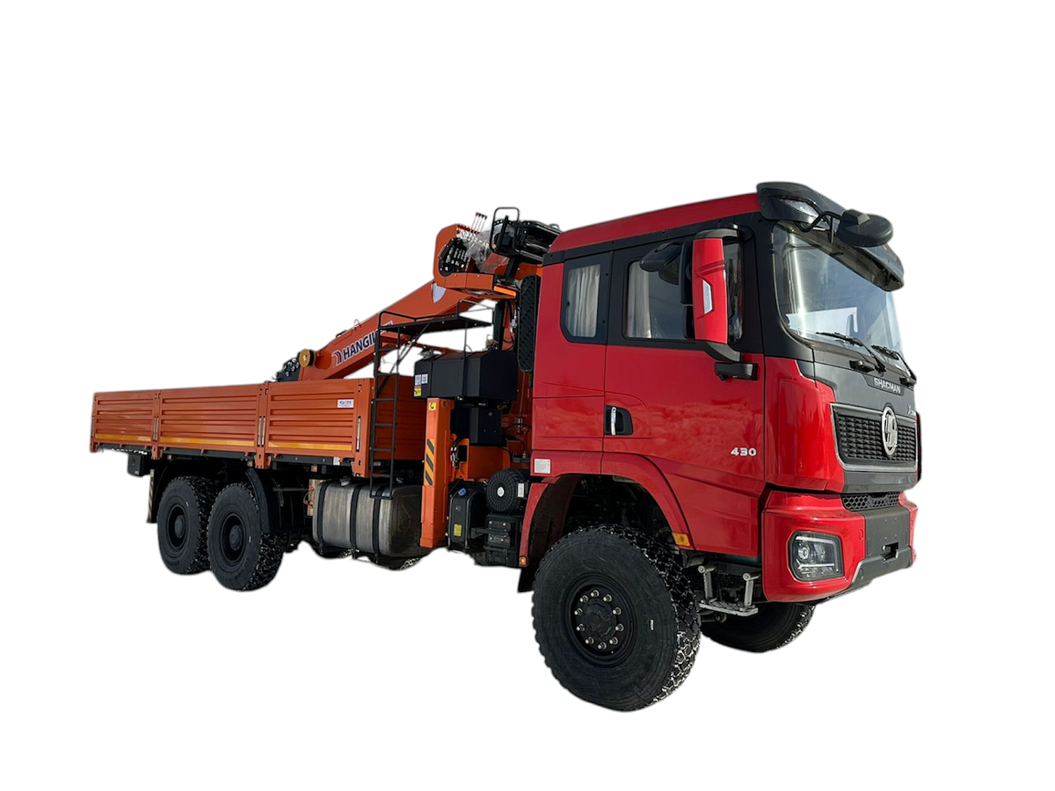 Бортовой автомобиль Shacman 6х6 с КМУ HANGIL HGC 976