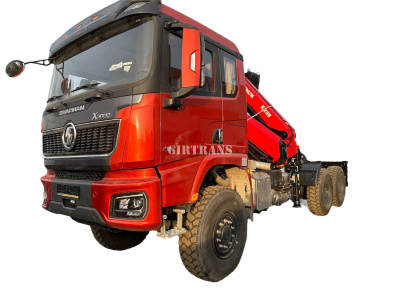 Седельный тягач Shacman 6х6 с КМУ Sunhunk K238