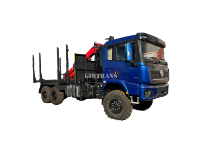 Сортиментовоз Shacman 6х6 односкат с ГМУ VM10-74L за кабиной 