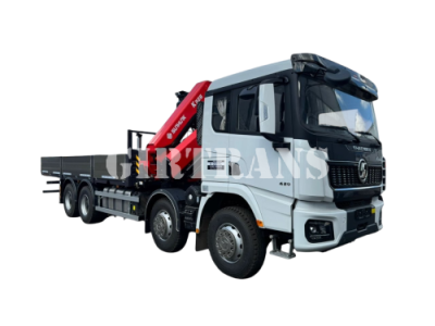 Бортовой автомобиль с КМУ SUNHUNK K328-4 на шасси Shacman 8х4